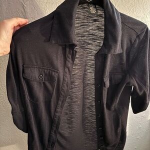 Women's Navy button down shirt